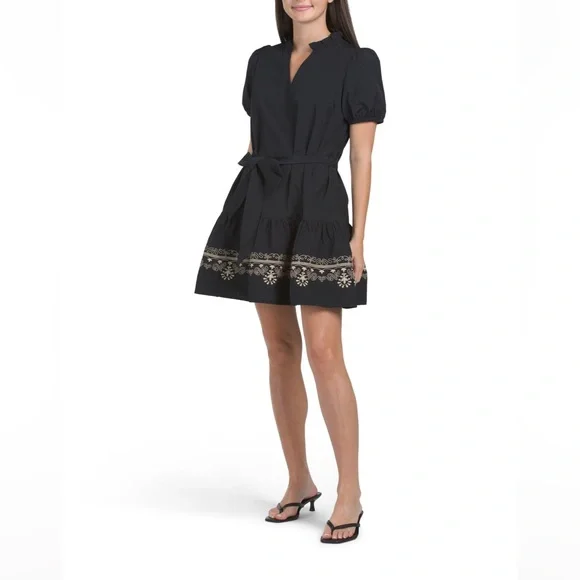 green emerald velvet dress Anne Klein Embroidered Shift Dress at Amazon Women's Clothing store